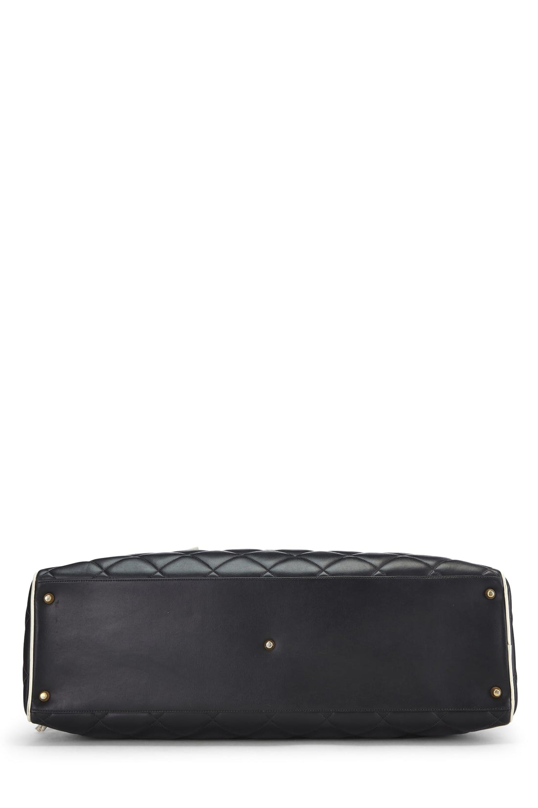 Chanel,  Black Quilted Calfskin Bowler Large, Black