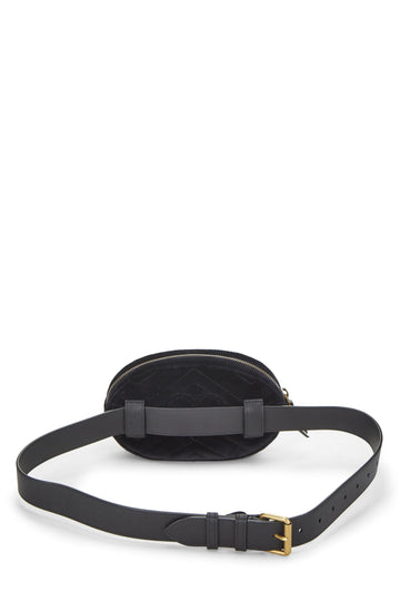 Gucci,  Black Velvet Marmont Belt Bag Mini, Black