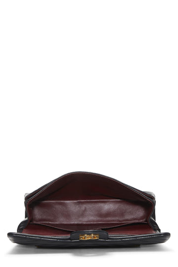Chanel,  Black Chevron Lambskin Classic Double Flap Medium, Black