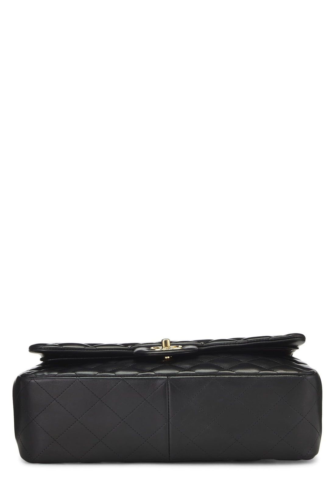 Chanel,  Black Quilted Lambskin New Classic Double Flap Jumbo, Black