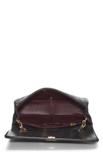 Chanel,  Black Quilted Lambskin Full Flap Small, Black