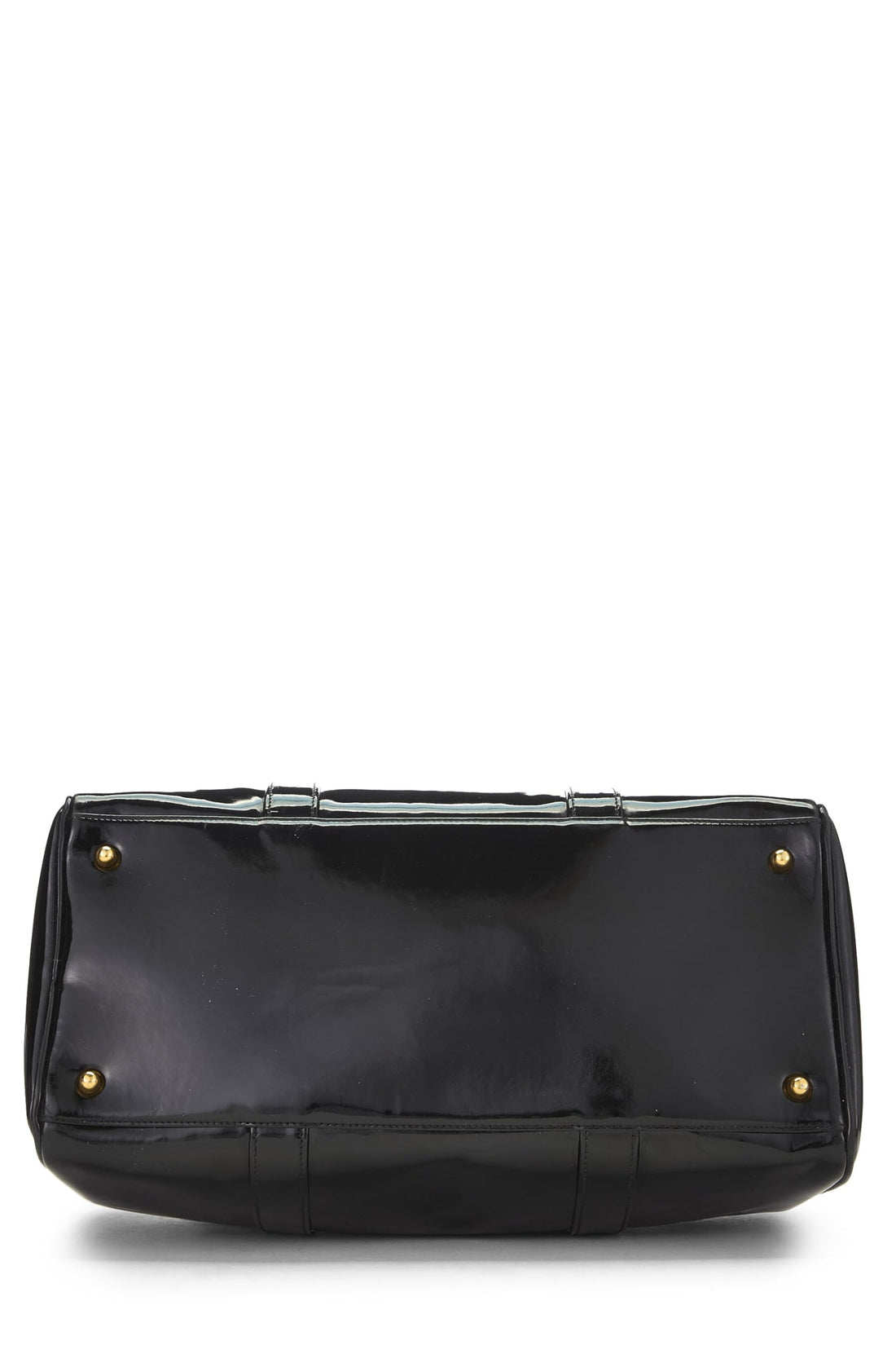 Chanel,  Black Patent Leather Boston, Black