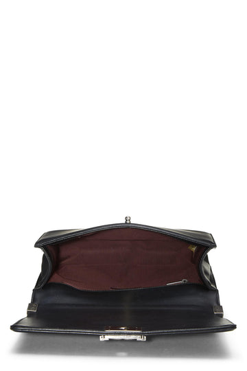 Chanel,  Black Chevron Calfskin Boy Bag Medium, Black