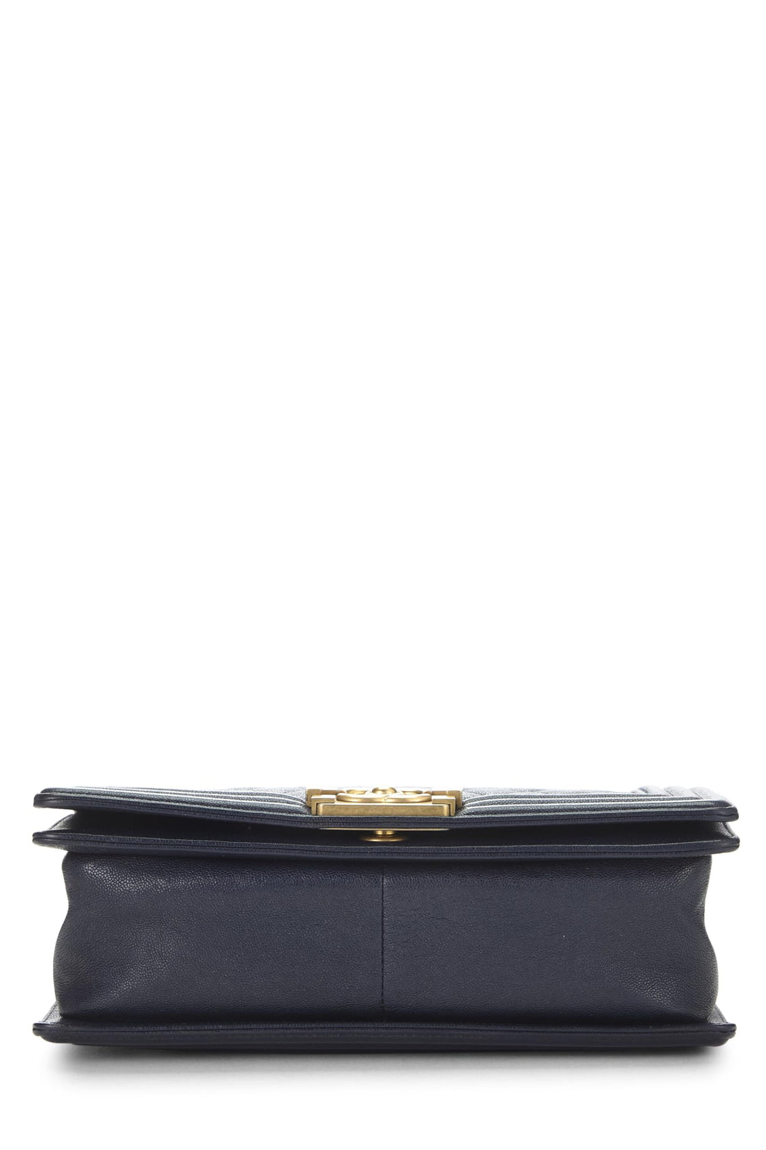 Chanel,  Navy Quilted Caviar Boy Bag Medium, Navy
