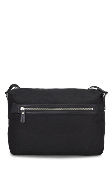 Fendi,  Black Zucchino Nylon Messenger Bag, Black