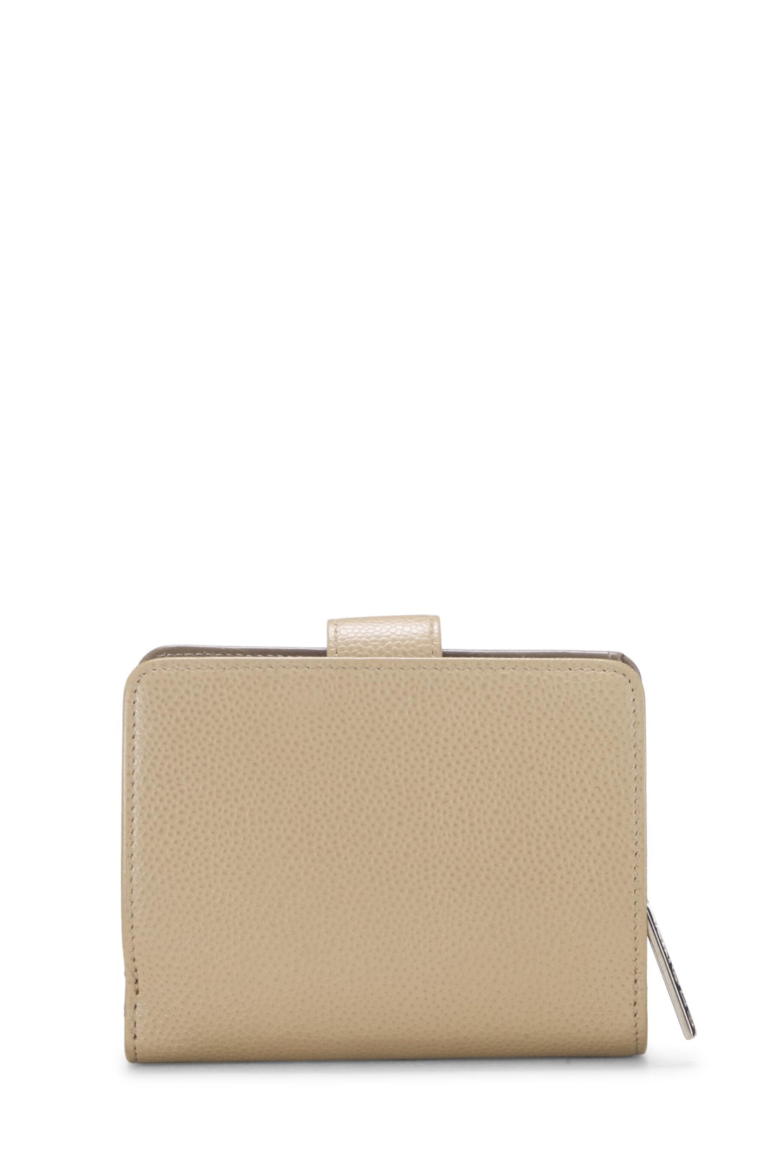 Chanel,  Beige Caviar Timeless 'CC' Compact Wallet, Beige