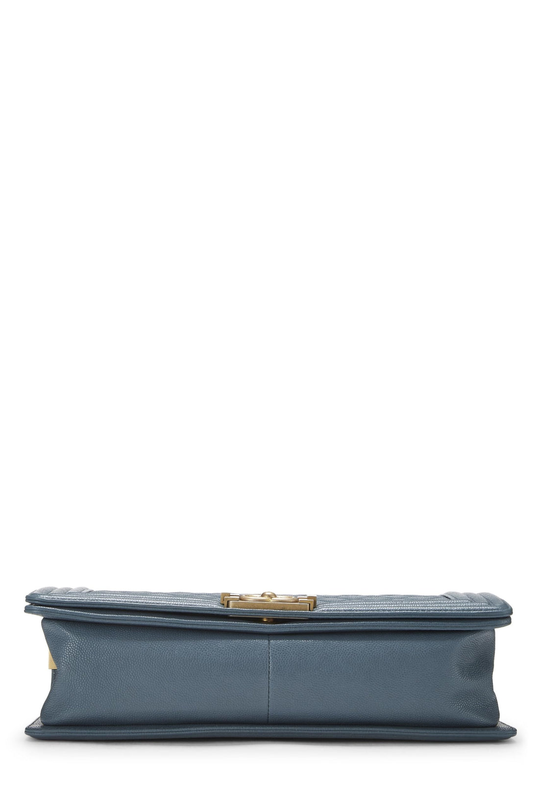 Chanel,  Blue Quilted Caviar Boy Bag Medium, Blue