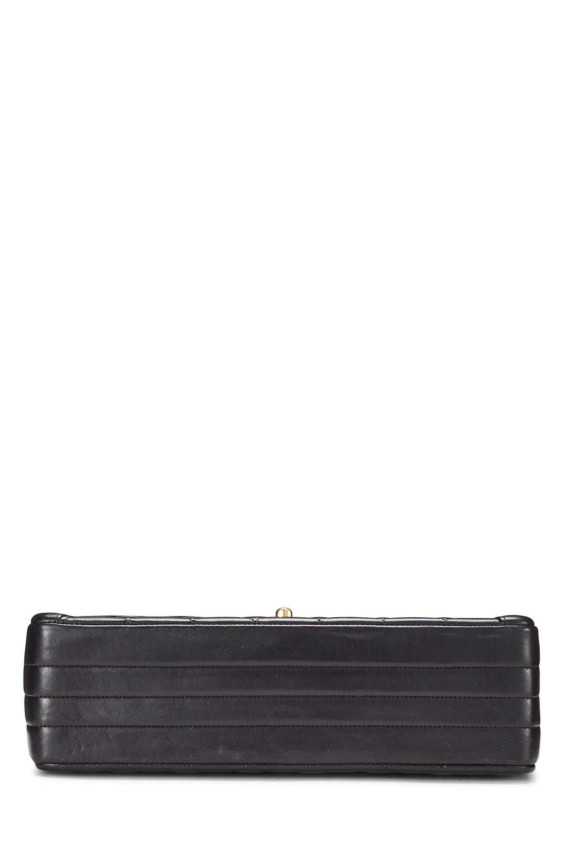 Chanel,  Black Quilted Lambskin Paris Limited Curved Flap Medium , Black