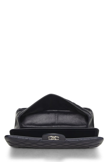 Chanel,  Blue Quilted Lambskin New Classic Double Flap Jumbo, Blue