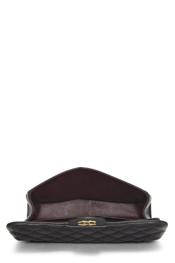 Chanel,  Black Quilted Lambskin New Classic Double Flap Jumbo, Black