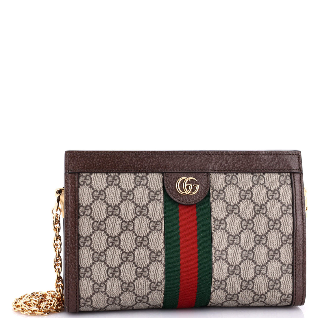 Ophidia Chain Shoulder Bag GG Coated Canvas Small