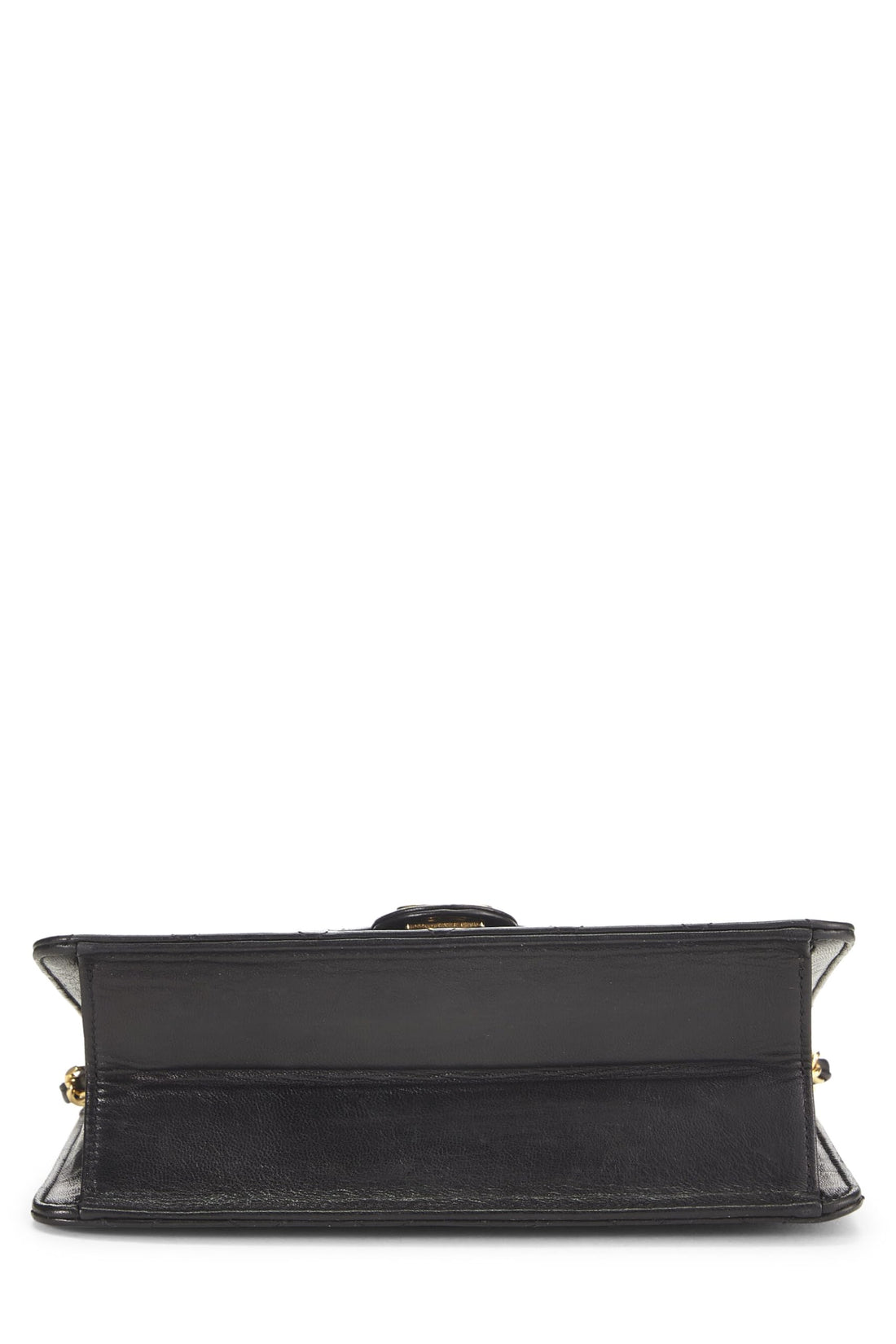 Chanel,  Black Quilted Lambskin Ex Flap Small, Black