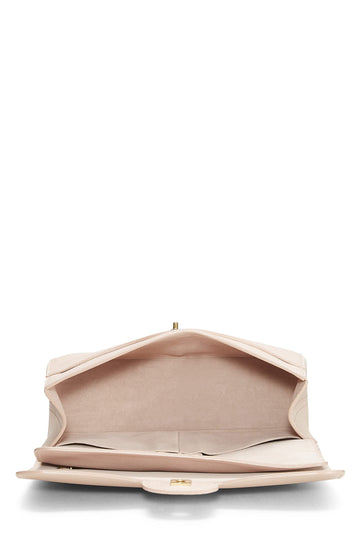Chanel,  Pink Caviar Pure Double Flap Jumbo, Pink