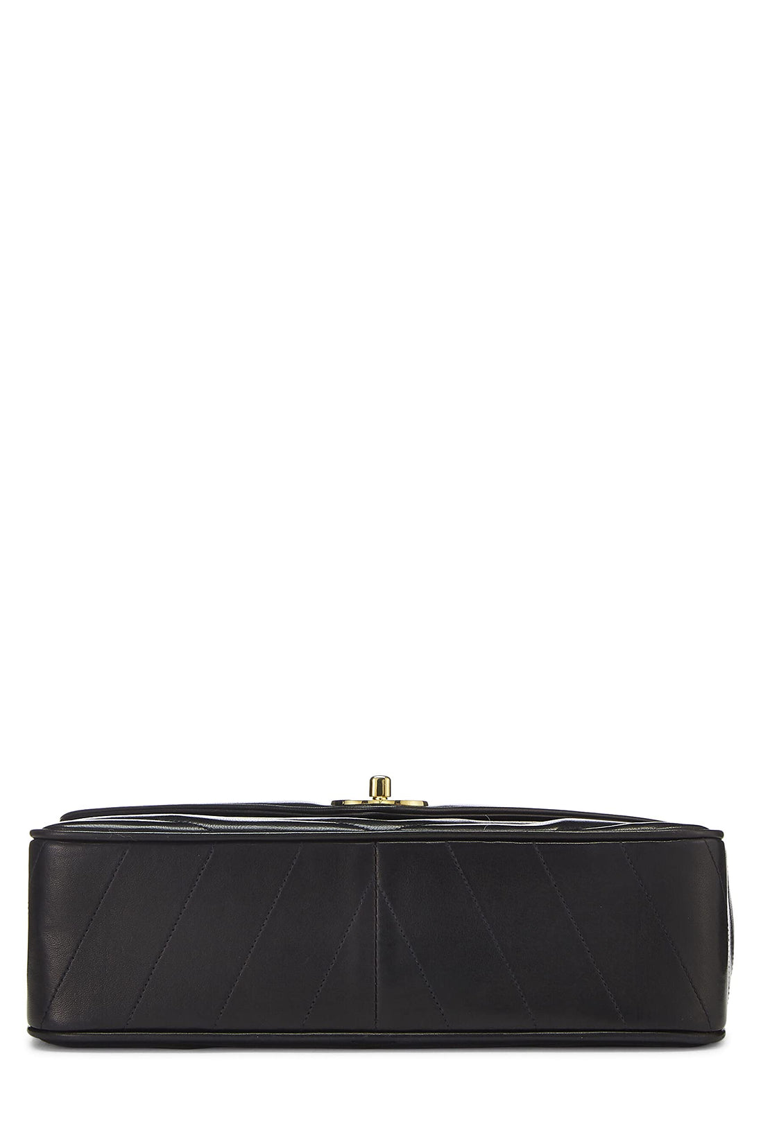 Chanel,  Black Chevron Lambskin Envelope Flap Medium, Black
