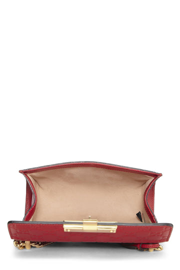 Gucci,  Red Guccissima Leather Padlock Bag Small, Red