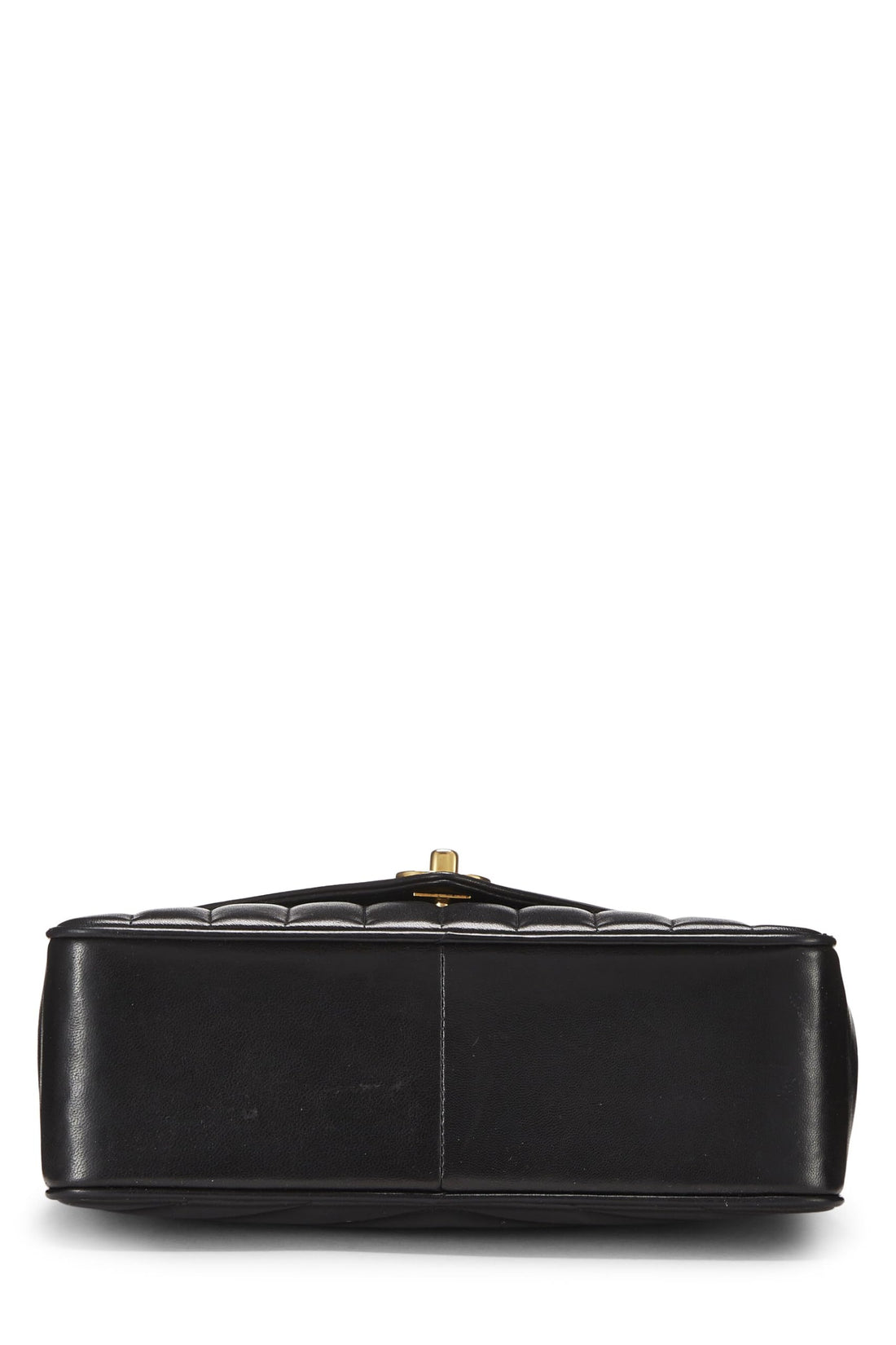 Chanel,  Black Lambskin Chevron Envelope Flap Small, Black