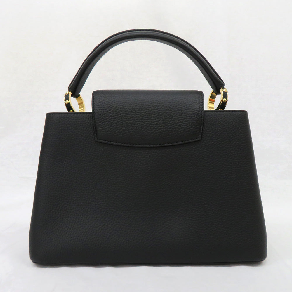 Louis Vuitton Capsine PM M53850 Flower Tinsel Handbag 2WAY Shoulder Bag Noir Black  Leather G    Quality Wood