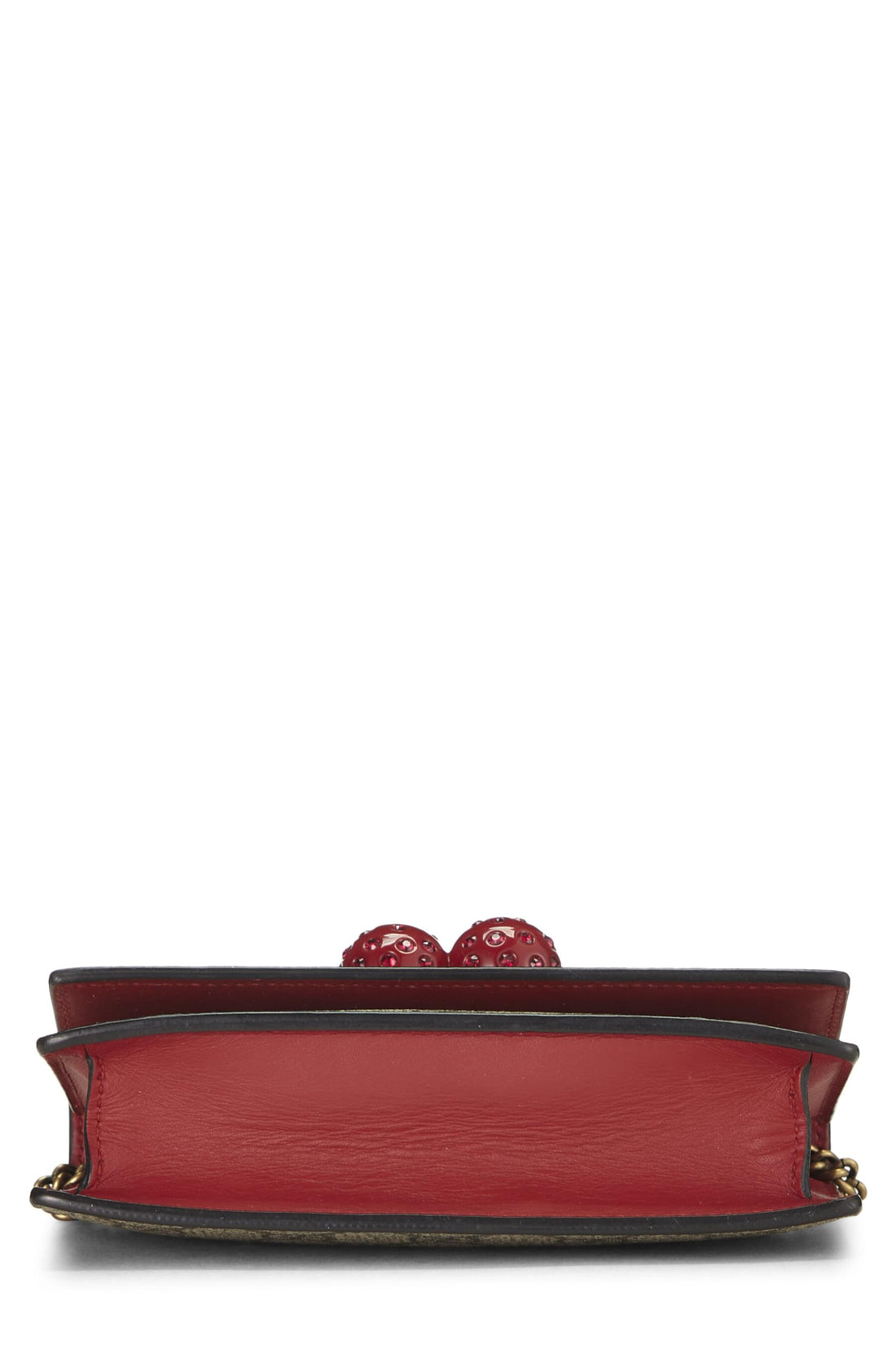 Gucci,  Original GG Supreme Canvas Cherry Convertible Clutch Mini, Red
