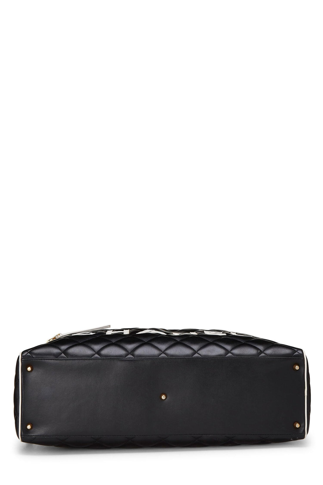 Chanel,  Black Quilted Calfskin Bowler Large, Black