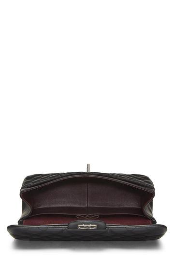 Chanel,  Black Quilted Lambskin New Classic Double Flap Jumbo, Black