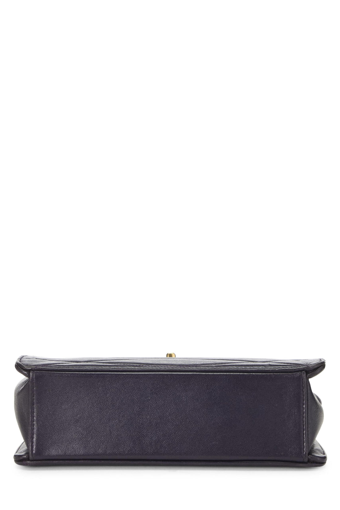 Chanel,  Purple Quilted Lambskin Round Flap Small, Purple