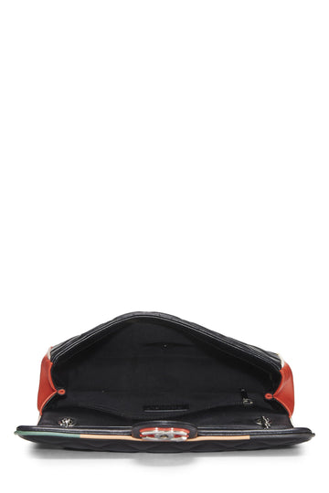 Chanel,  Paris-Cuba Multicolor Calfskin Half Flap Medium, Black