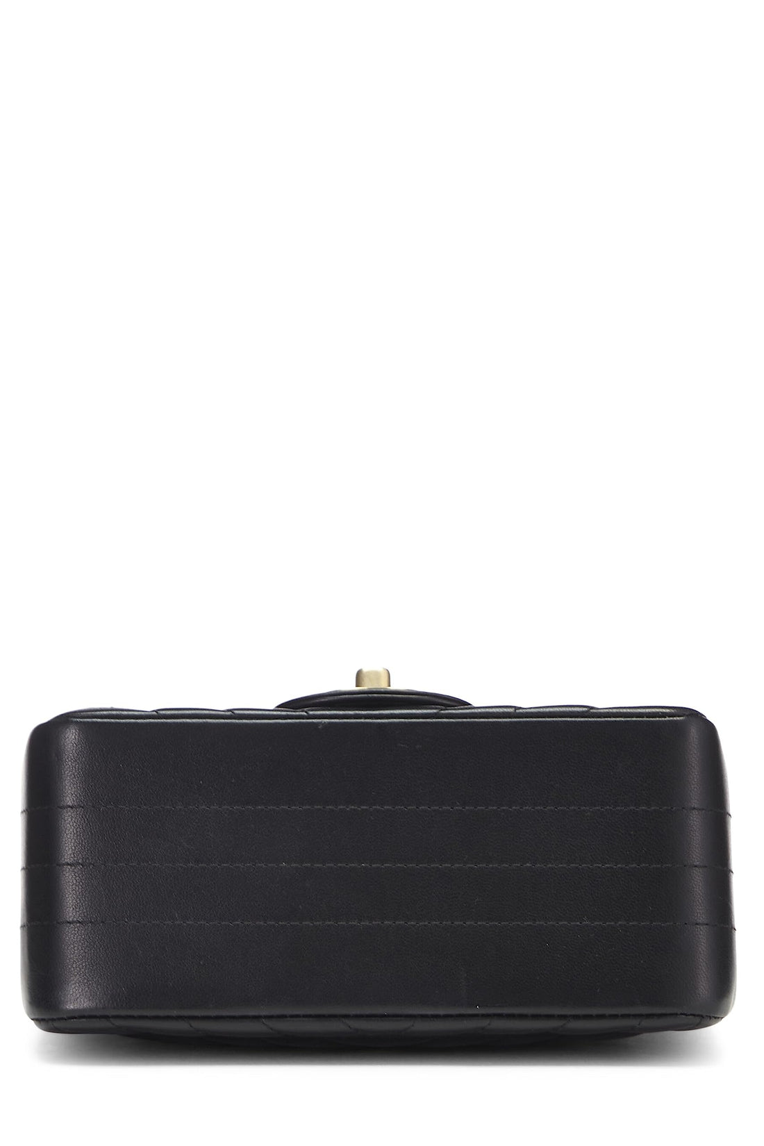 Chanel,  Black Chevron Lambskin Square Flap Mini, Black