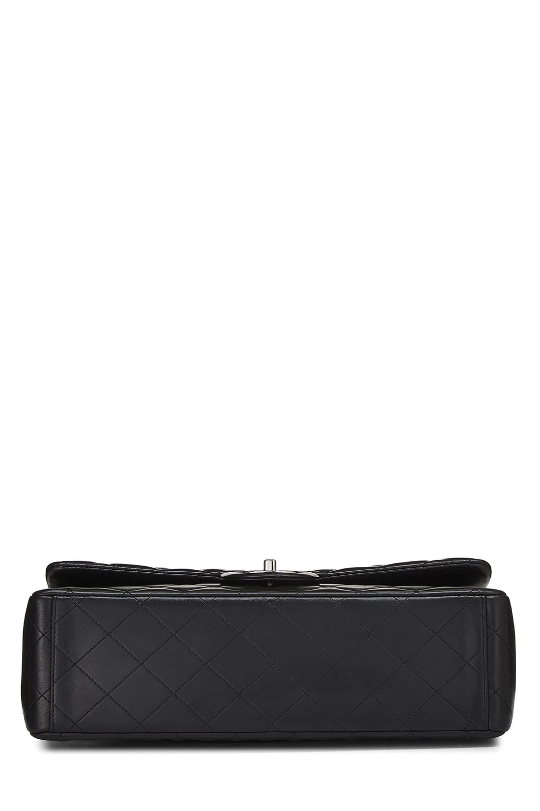 Chanel,  Black Quilted Lambskin New Classic Double Flap Maxi, Black