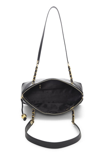 Chanel,  Black Caviar Zip Tote Large, Black