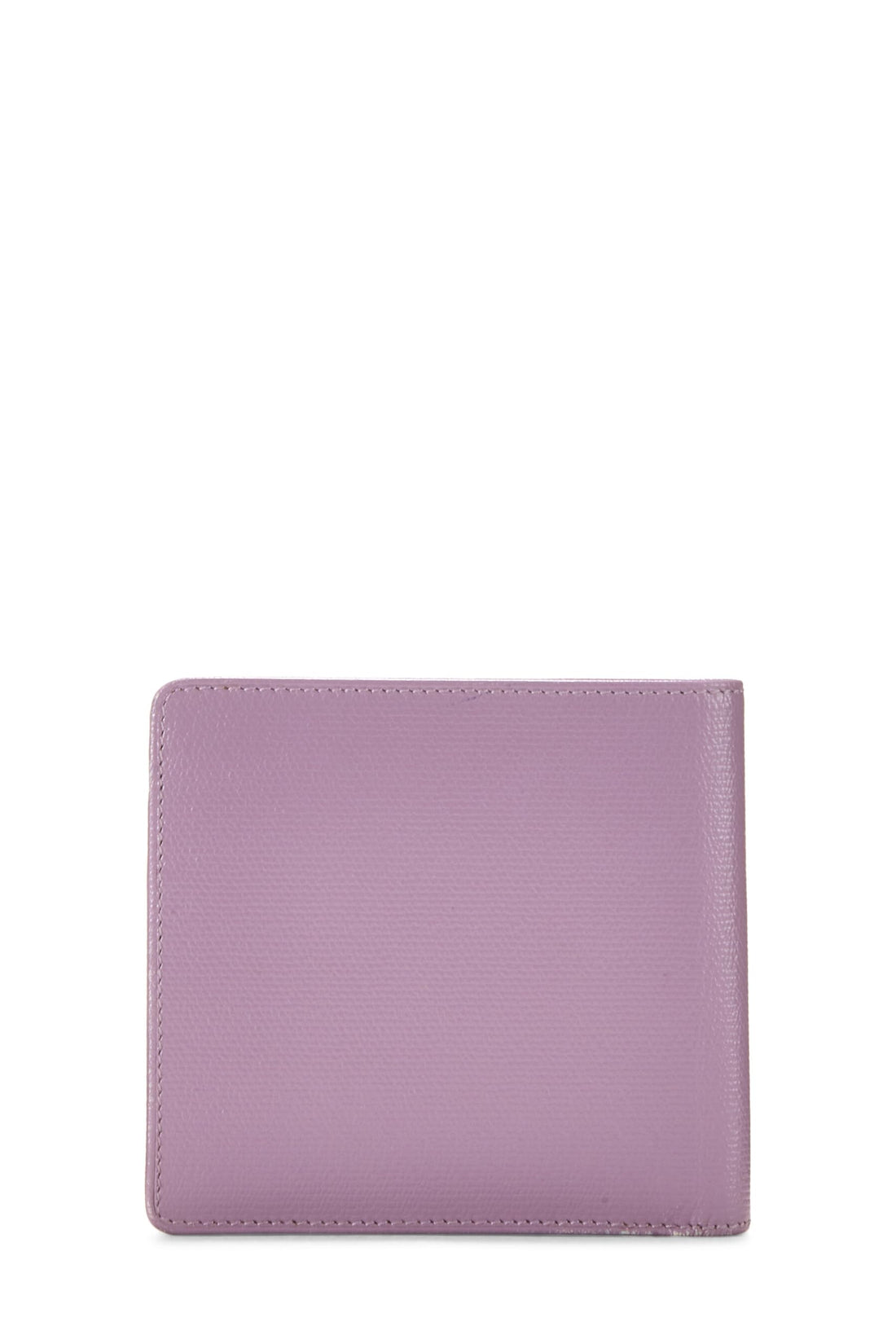 Chanel,  Purple Calfskin Bifold Wallet, Purple