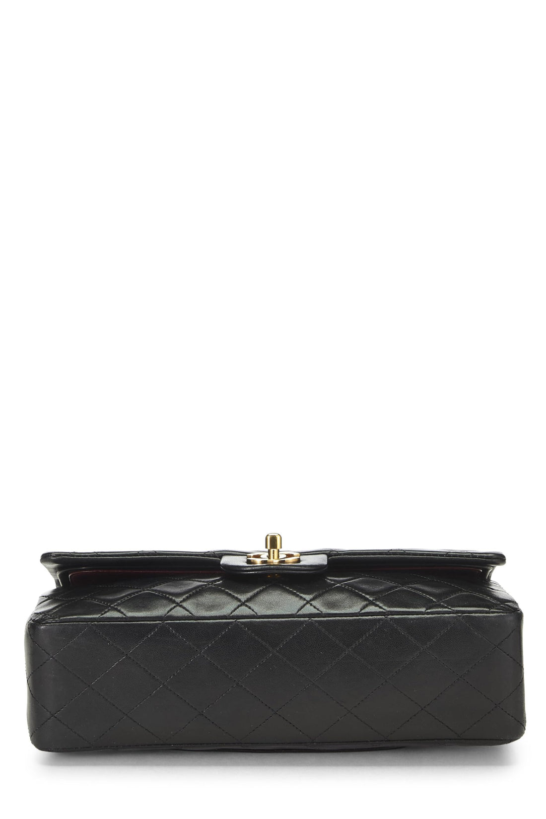 Chanel,  Black Quilted Lambskin Classic Double Flap Medium, Black