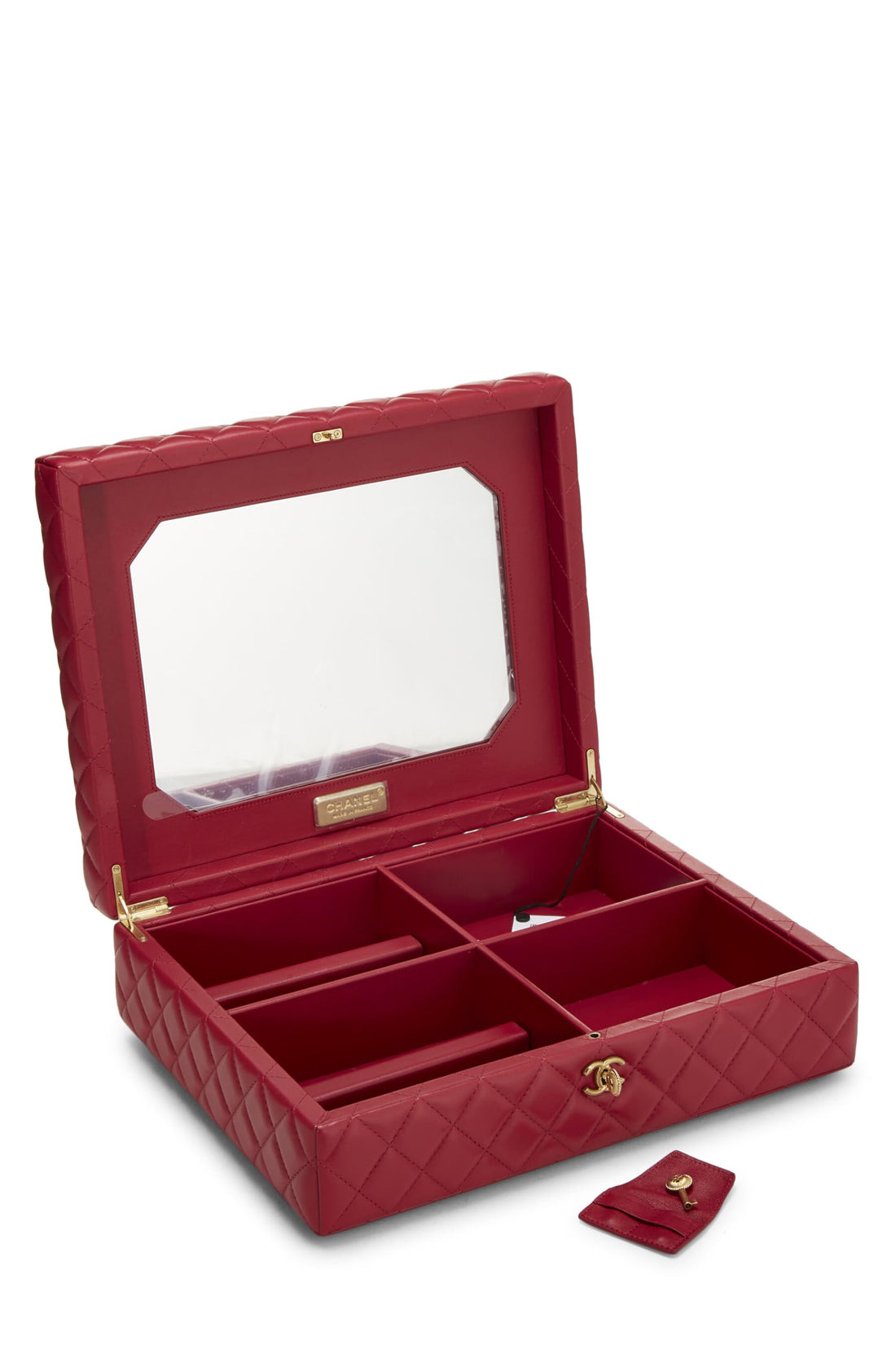Chanel,  Red Quilted Lambskin Success Story Box, Pink