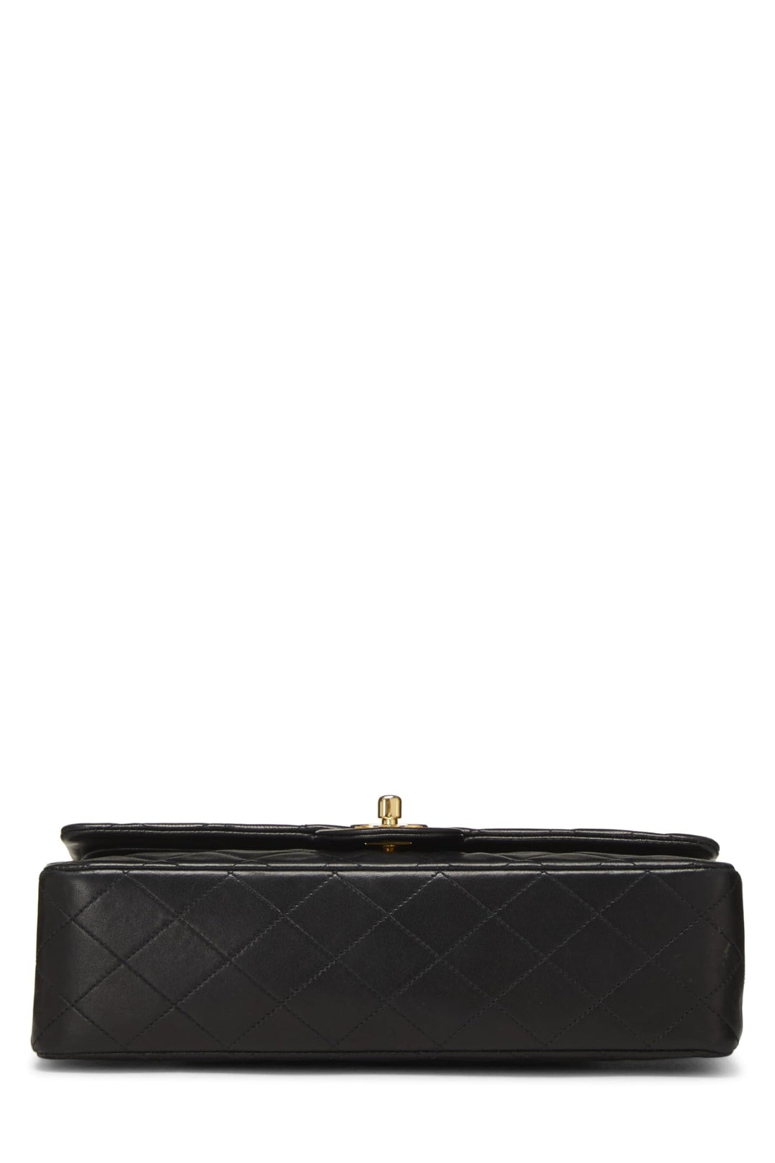 Chanel,  Black Quilted Lambskin Classic Double Flap Medium, Black