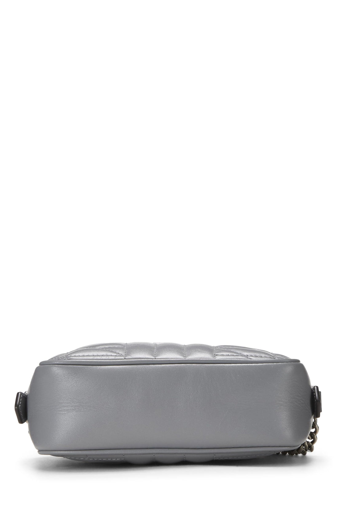 Gucci,  Grey Leather GG Marmont Crossbody Mini, Grey