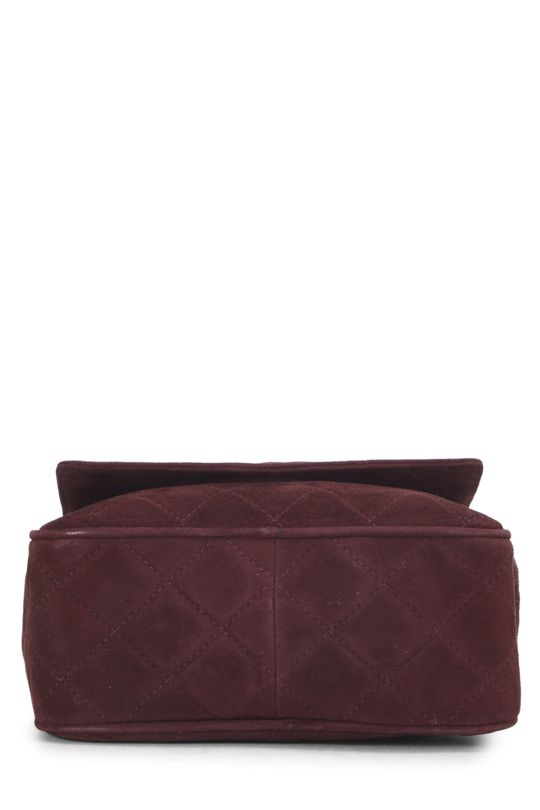 Chanel,  Red Quilted Suede Diamond 'CC' Camera Bag Medium, Red