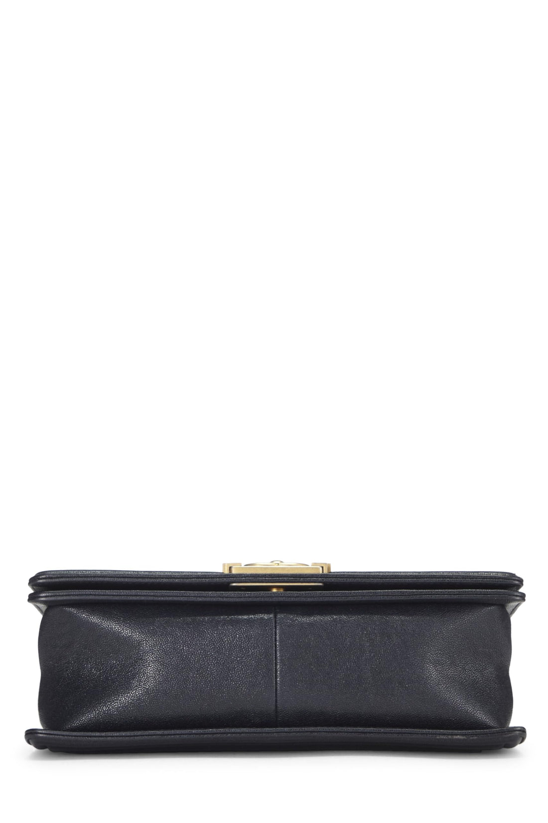 Chanel,  Navy Quilted Caviar Boy Bag Medium, Blue