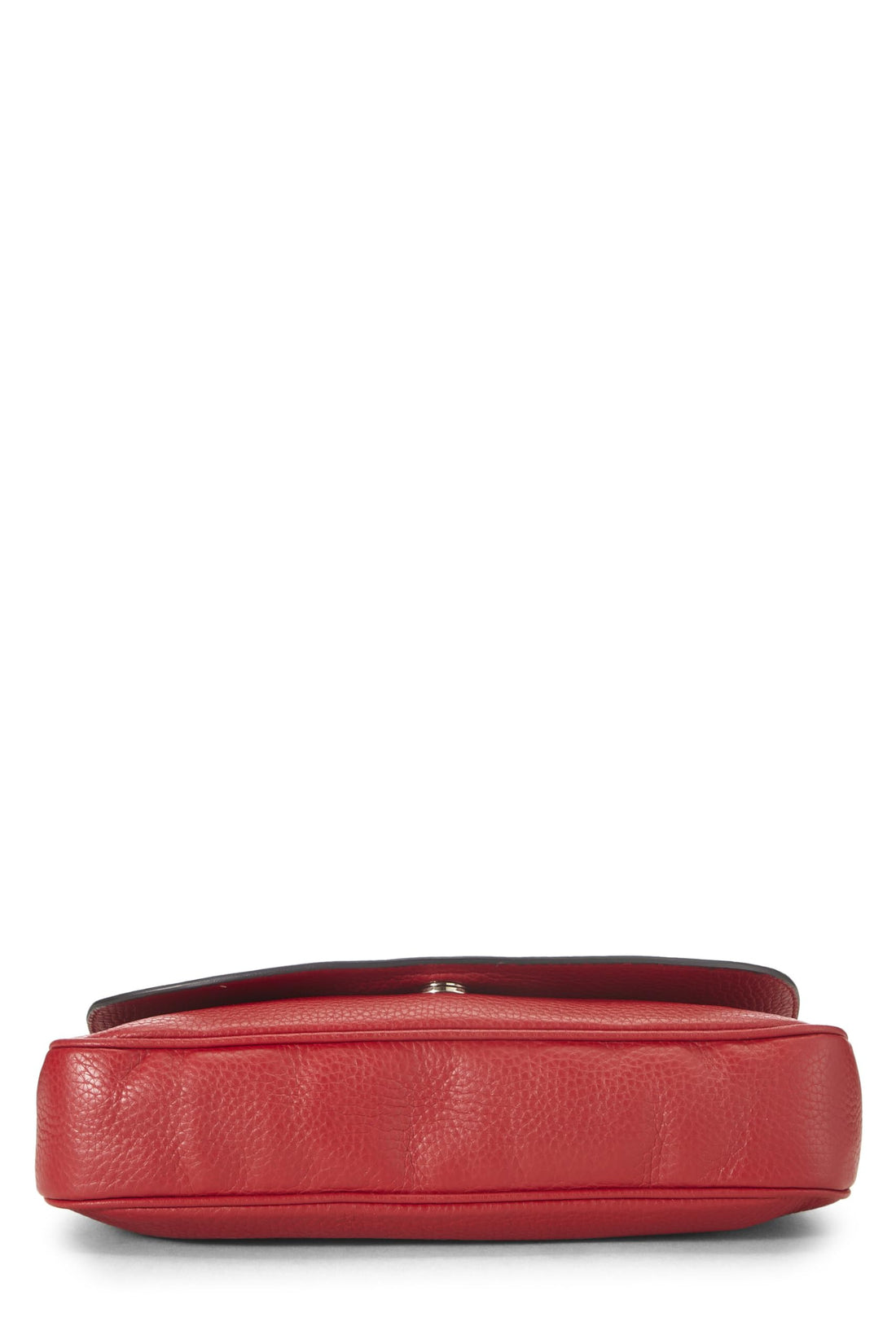 Gucci,  Red Grained Leather Soho Chain Flap Crossbody, Red