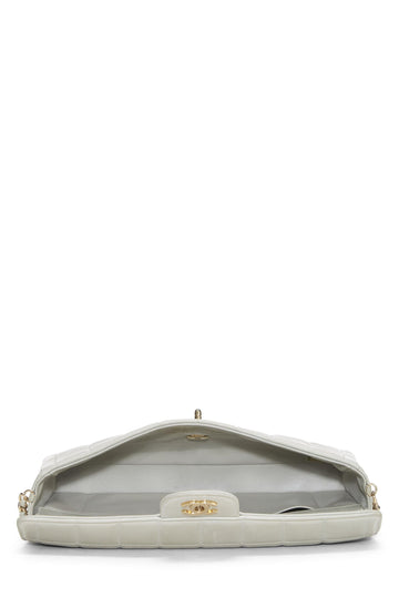 Chanel,  Blue Lambskin Leather Chocolate Bar Half Flap Medium, Blue