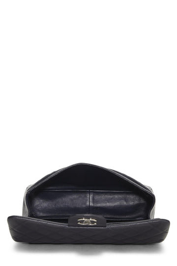 Chanel,  Navy Quilted Caviar New Classic Double Flap Jumbo, Navy