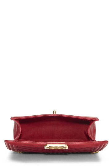 Chanel,  Red Quilted Caviar Boy Bag Medium, Red