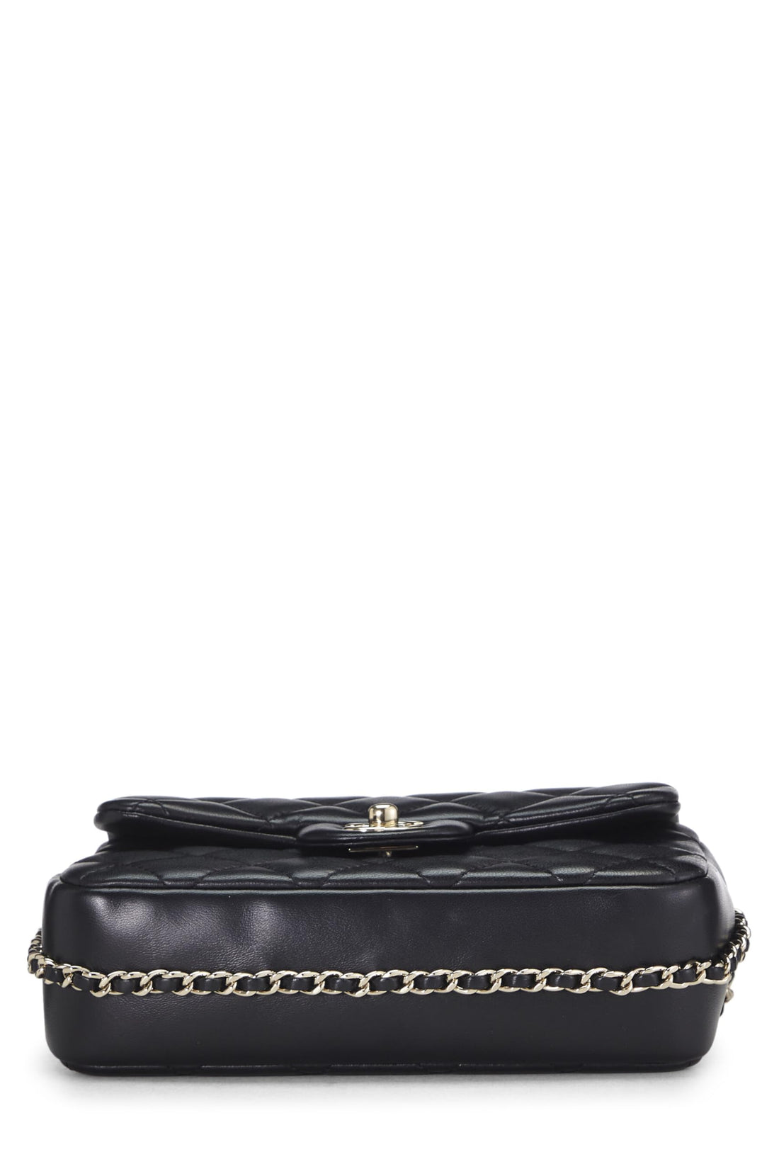 Chanel,  Black Lambskin My Precious Pearls Flap Bag Small, Black
