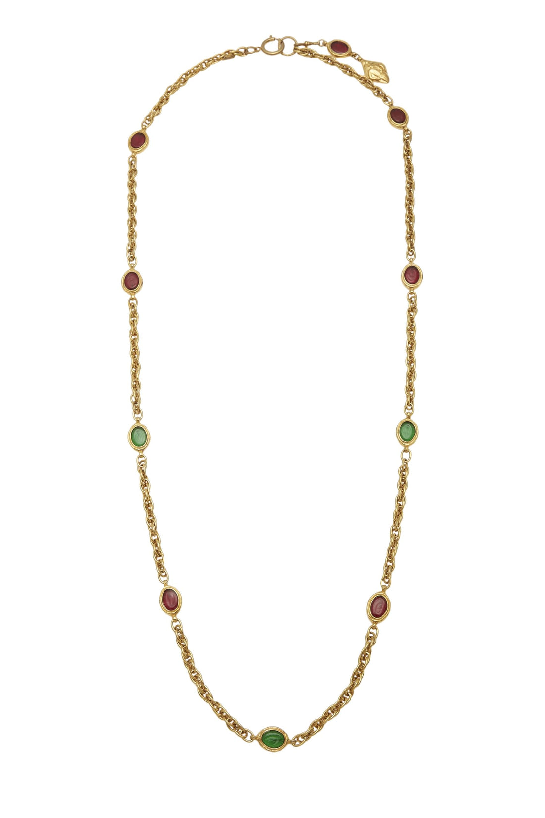 Chanel,  Multicolor & Gold Gripoix Necklace Long, Multi