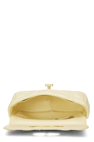 Dior,  Yellow Cannage Calfskin Caro Bag Small, Yellow