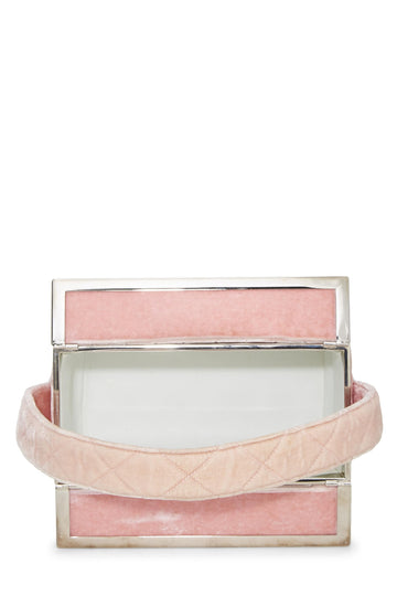 Chanel,  Pink Quilted Velvet Box Vanity Medium, Pink