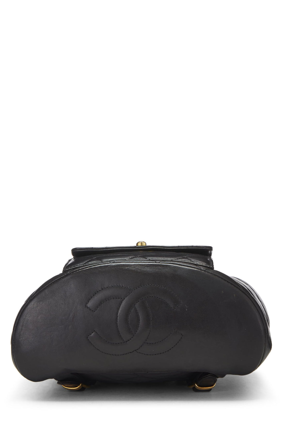 Chanel,  Black Quilted Lambskin 'CC' Classic Backpack Medium, Black