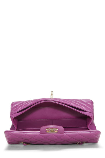 Chanel,  Purple Quilted Lambskin Classic Double Flap Small, Purple