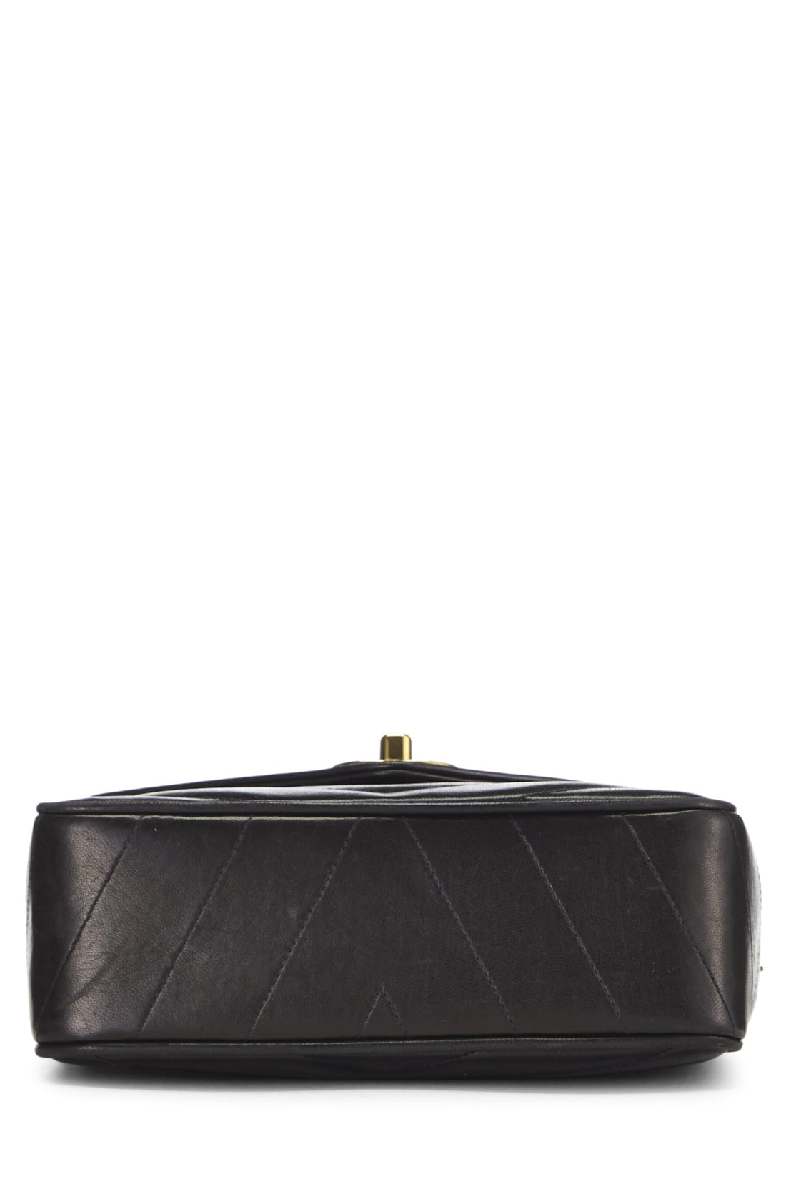 Chanel,  Black Chevron Lambskin Envelope Flap Mini, Black