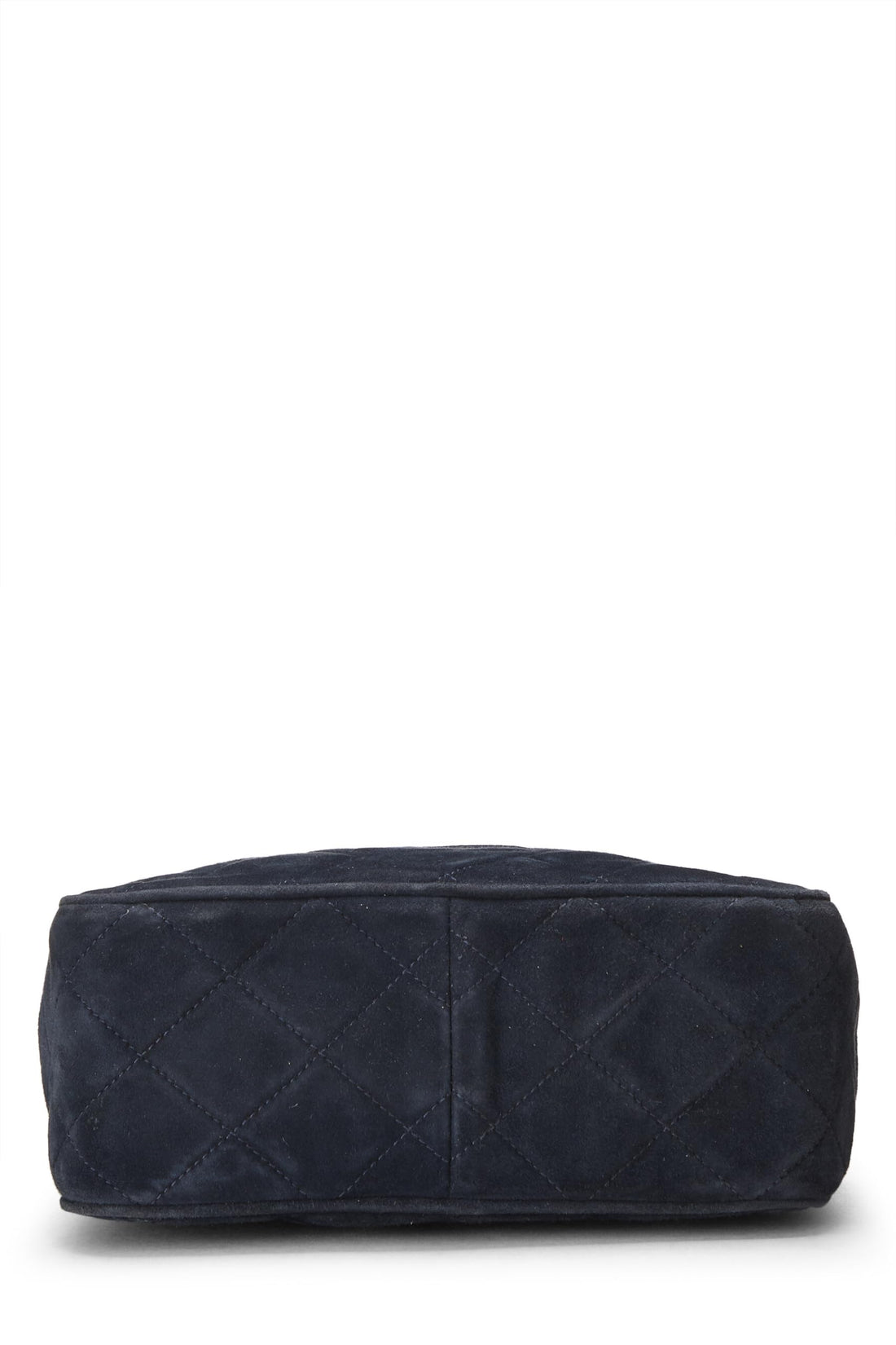 Chanel,  Navy Suede Diamond 'CC' Camera Bag Mini, Navy