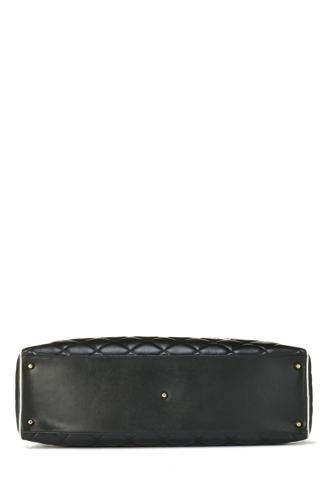 Chanel,  Black Quilted Calfskin Bowler Large, Black