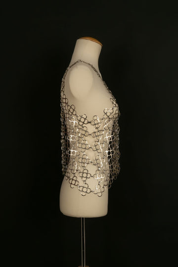 Top argenté Paco Rabanne